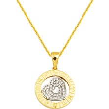 Kalpli Burç Kolye 14 Ayar Altın