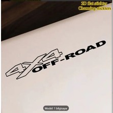 4x4 Off-Road Araç Sticker – Siyah Vinil Etiket