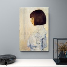 Tekli Dikey Kanvas Tablo Ünlü Eserler Gustav Klimt Portrait Of Helene Klimt