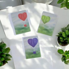 Boyut Spiralli Çizgisiz Notluk 3lü Set (Balonlar 3lü Set)