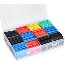 560 Parça Isıyla Daralan Makaron Seti, Kutulu, Renkli, Farklı Çaplarda Isıyla Büzüşen Kablo Koruma Kılıfı, Elektrik Yalıtım Kiti, Su Geçirmez, Alev Geciktirici, Kablo Onarım ve Izolasyonu