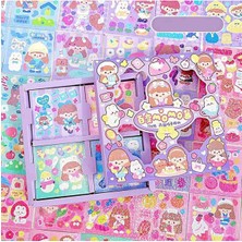 Momojan Dressing Temalı 100 Yaprak 4 Bölmeli Sticker Seti - Çıkartma - Bullet Journal