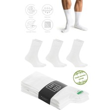 Bambu Erkek Soket Yazlık Uzun Düz Renk Çorap Dikişsiz Premium Paket 3'lü / Yıkamalı Soft Çorap