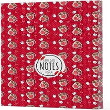 Kahve 9 - Yan Boyamalı Çizgili Defter