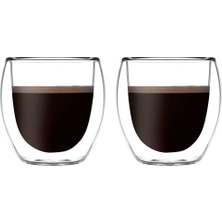 Paşabahçe Çift Cidar Espresso Bardak Seti 80 cc 2 Parça