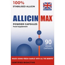Allicinmax – %100 Saf Allicin Takviyesi, Bitkisel Antioksidan Destek (90 Vejetaryen Kapsül)