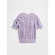 Gap Kız Çocuk Mor Şişkin Kol Bluz