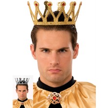 Altın Renk Çocuk ve Yetişkin Uyumlu Kral Tacı