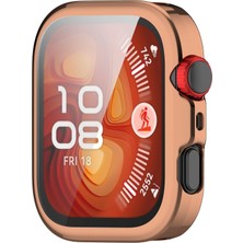 Huawei Watch Fit 4 Uyumlu Renkli Tpu Kasa ve Ekran Koruyucu Full Cover Case