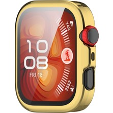 Huawei Watch Fit 4 Uyumlu Renkli Tpu Kasa ve Ekran Koruyucu Full Cover Case