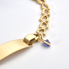 925 Ayar Gümüş Göz Boncuklu Çocuk ve Bebek Isimli Bileklik - BPC00108