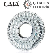 Buğz Cata Ct 6583 Hanımeli LED Çerçeveli Günışığı Kristal Cam Spot Kasa - Priz ve Anahtar Için Uyumlu Çerçeve
