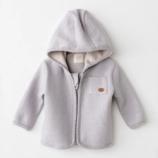 Andywawa Gri Bebek Ceketi AC26205 Oversize Kalıp %88 Pamuk Özellikli 18-24 Ay