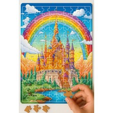 Dudu Gift 140 Parça Ahşap Puzzle Tablo. 25 x 35  cm  Ölçülerinde. Askı Aparatı Ile. Kaliteli Uv Baskı Model-10