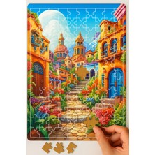 Dudu Gift 140 Parça Ahşap Puzzle Tablo. 25 x 35  cm  Ölçülerinde. Askı Aparatı Ile. Kaliteli Uv Baskı Model-13