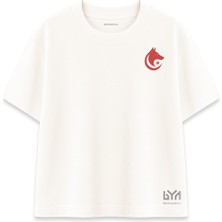 Kavisli Hilalli Bozkurt Sembolü Şeker Oversize Tişört