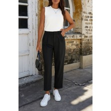 Ag Shoppings Kadın Yüksek Bel Cepli Atlas Pantolon