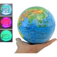 Sihirli Küre 360° Dönen Öğretici Işıklı Elips Dünya Haritası Küre Otomatik Rotasyon Yapan Hediyelik Dekor