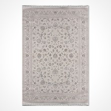 Hali.Net 80x150 cm Krem Damla Pamuk Yıkanabilir Klasik Halı | Mutfak Balkon Yatak Odası Halısı | Leke Tutmaz Hipoalerjenik | DAMLA-DF04