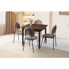 Yuvaset Home Mobilgen (Sadece Masa) Barok Ceviz 80+80 Kıvılcım Açılabilir Masa