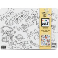 Funny Mat - Uzay ve Dinozorlar 25 x 35 cm