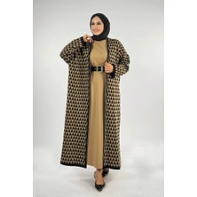 18321 Damla Desen Triko Hırka Siyah