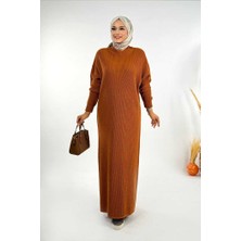 Yarım Balıkçı Yaka Elbise 18300 Taba