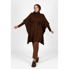 Belden Bağlamalı Panço 18308 Kahverengi