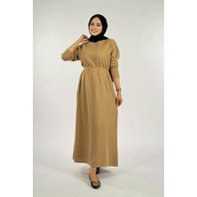 Simli Triko Elbise 18315 Taba