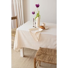 Wellstil Doku | Organik Ham Keten Masa Örtüsü 140X140 cm   
