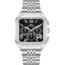 Slazenger SL.09.2547.2.01 Kare Kadranlı Çelik Kordon Çelik Kasa 10 Atm Suya Dayanıklı  Metalik Renk Erkek Kol Saati