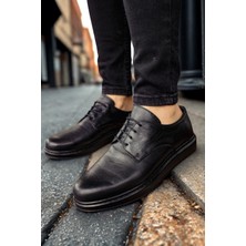 Derije Hakiki Deri Erkek Siyah Klasik Ayakkabı MN003