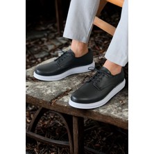 Derije Erkek Siyah/beyaz Klasik Ayakkabı MN003