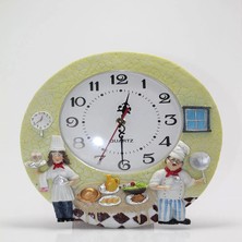 Aşçı Tasarımlı Polyester Duvar Saati Model 5