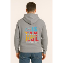 I Love Istanbul Evolution City Baskılı Oversize Hoodie – Unisex Kapüşonlu Sweatshirt