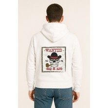 Wanted Dead Or Alive Baskılı Oversize Hoodie – Retro Kovboy Tarzı Unisex Kapüşonlu Sweatshirt