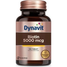Biotin 5000 Mcg Takviye Edici Gıda 100 Tablet