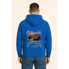 California Venice Beach Baskılı Oversize Hoodie – Retro Surf Tarzı Unisex Kapüşonlu