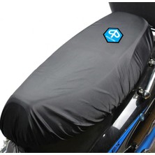Pıaggıo Vespa Uyumlu Sele Kılıfı Siyah Sele Örtüsü Su Geçirmez Logolu Sele Kılıfı