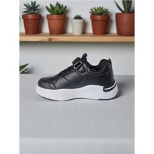 Unısex Kauçuk Taban Cırtlı Bağcıklı Esnek ve Hafif Çocuk Sneaker