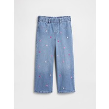Gap Kız Bebek Mavi Wide Leg Denim Pantolon