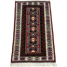 El Dokuma Sıfır Yahyalı Kilim 73X120 Kök Boya Yün Kilim