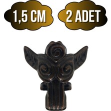 Melek 1.5cm Metal Ayak Çeyiz ve Hediye Kutusu Mobilya Ayağı(1.5cm)(Bronz)