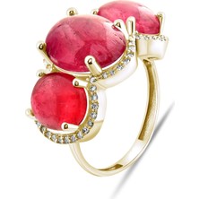 Lial Diamond 14.38 Karat Pırlanta Yakut Yüzük, Gerçek Pırlanta, Sertifikalı Mücevher