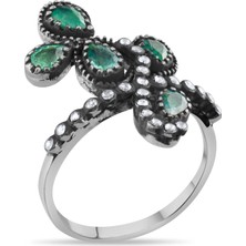 Lial Diamond 2.3 Karat Pırlanta Zümrüt Yüzük, Gerçek Pırlanta, Sertifikalı Mücevher