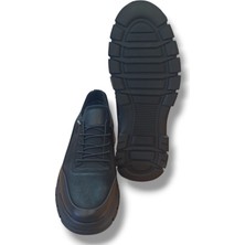 Oktay Kundura Erkek B505K Deri Kauçuk Kaydırmaz Tabanlı Sonbahar Kış Ilkbahar Siyah Outdoor Ayakkabı