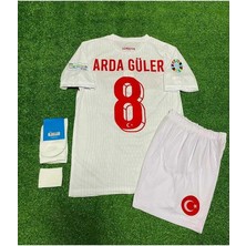 A.r.d.a. G.ü.l.e.r Türkiye Euro 2024 Milli Takımı Beyaz Iç Saha Çocuk Forması 4'lü SET-İZ04