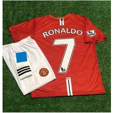 Manchesterr/unitedd Moskova 2008 Sezonu Cristiano Ronaldo Çocuk Forması 3'lü Set (Red)