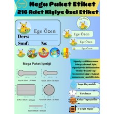Deepcraft Mega Paket 216 Adet Okul Etiketi Premium Kişiye Özel Etiket