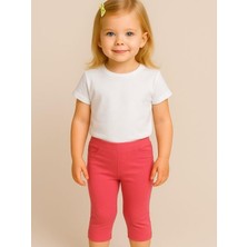 Kız Çocuk Pamuklu Dizaltı Tayt